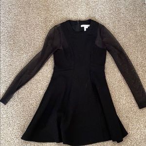 BCBG long sleeve fit and flare dress